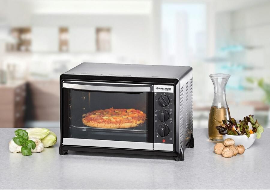 Rommelsbacher mini oven BG 1055 E – compacte vrijstaande oven 10 liter – met boven- en onderwarmte timer en kruimellade - Foto 10