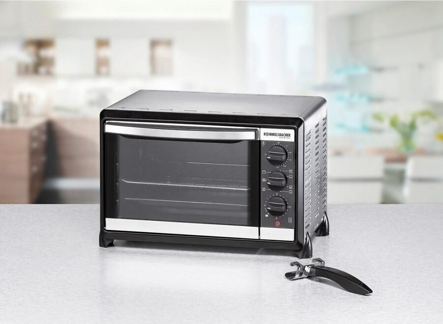 Rommelsbacher mini oven BG 1055 E – compacte vrijstaande oven 10 liter – met boven- en onderwarmte timer en kruimellade - Foto 9