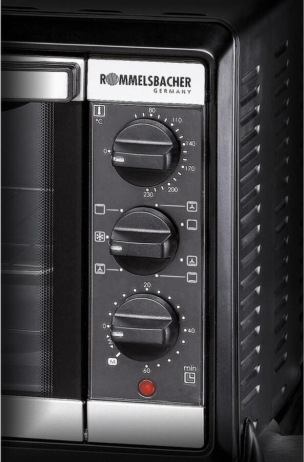 Rommelsbacher mini oven BG 1055 E – compacte vrijstaande oven 10 liter – met boven- en onderwarmte timer en kruimellade - Foto 12