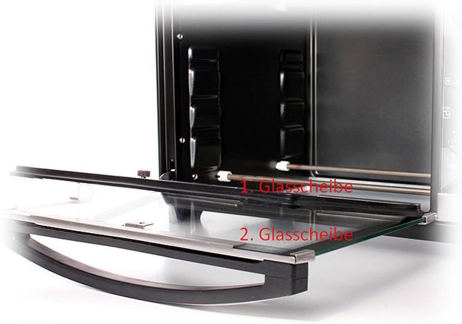 Rommelsbacher mini oven BG 1055 E – compacte vrijstaande oven 10 liter – met boven- en onderwarmte timer en kruimellade - Foto 11