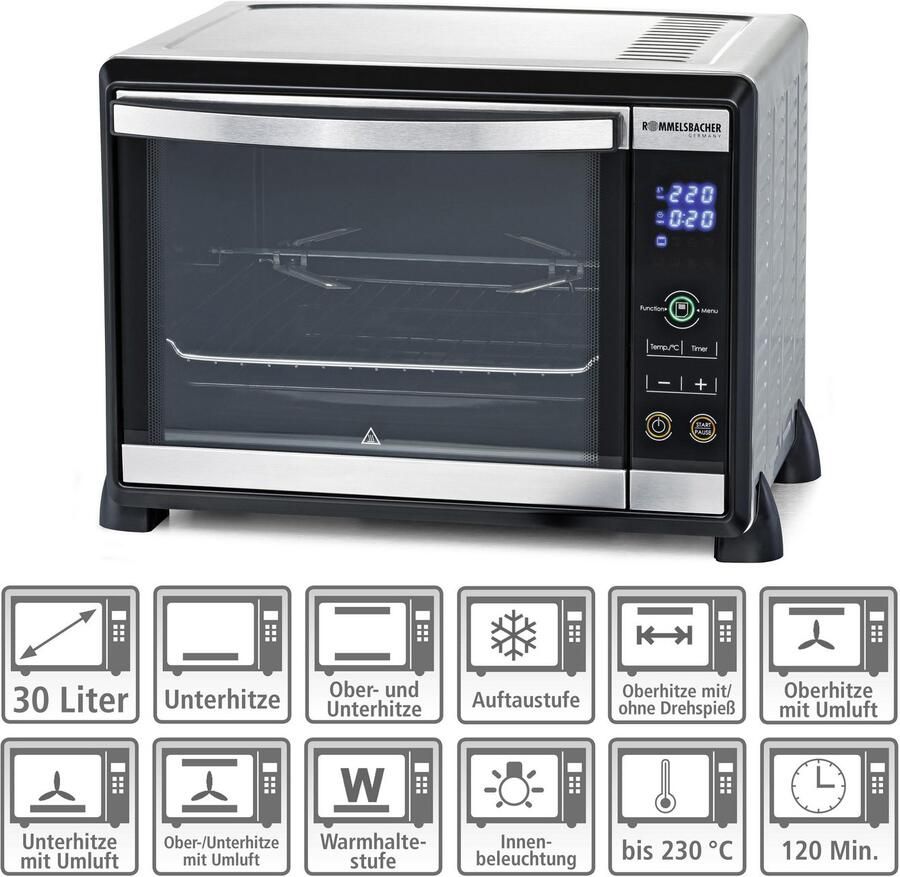 Rommelsbacher Mini-oven Elektronische bak- & grilloven BGE 1580 E - Foto 2