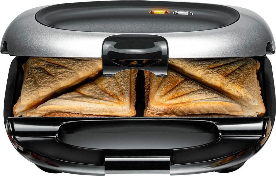 Rommelsbacher XL Tosti-ijzer ST 1000 – Sandwichmaker met Antiaanbaklaag – Voor 2 Grote Tosti s – Diepe Bakplaten & Overloopbeveiliging – 1000W - Foto 5