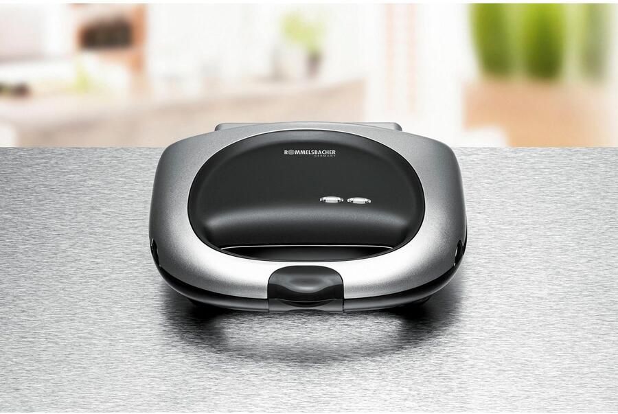 Rommelsbacher XL Tosti-ijzer ST 1000 – Sandwichmaker met Antiaanbaklaag – Voor 2 Grote Tosti s – Diepe Bakplaten & Overloopbeveiliging – 1000W - Foto 2
