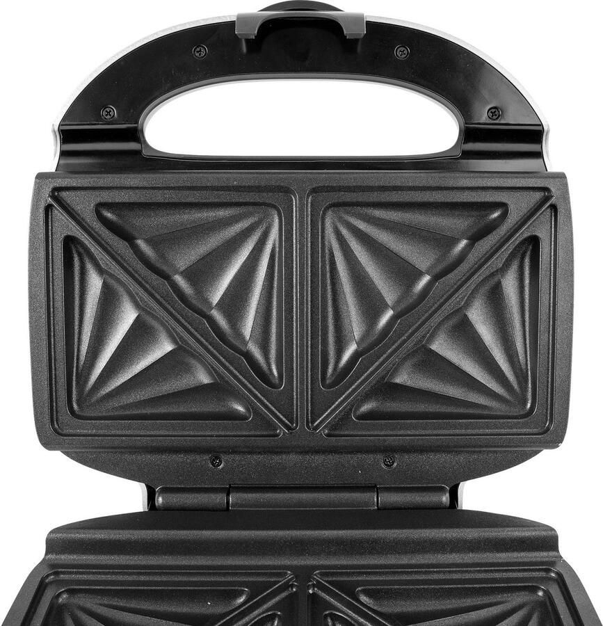 Rommelsbacher XL Tosti-ijzer ST 1000 – Sandwichmaker met Antiaanbaklaag – Voor 2 Grote Tosti s – Diepe Bakplaten & Overloopbeveiliging – 1000W