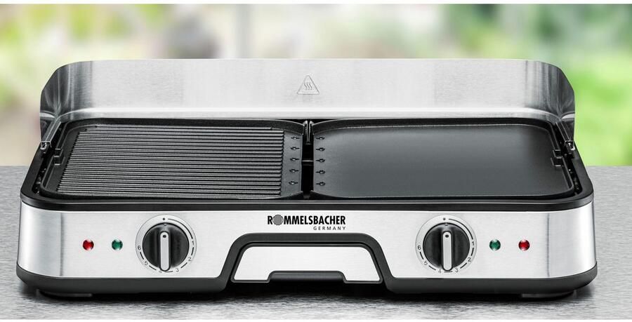Rommelsbacher BBQ 2025 Tafelgrill 2000W Anti-aanbak & Vaatwasbestendig Voor Binnen & Buiten - Foto 8