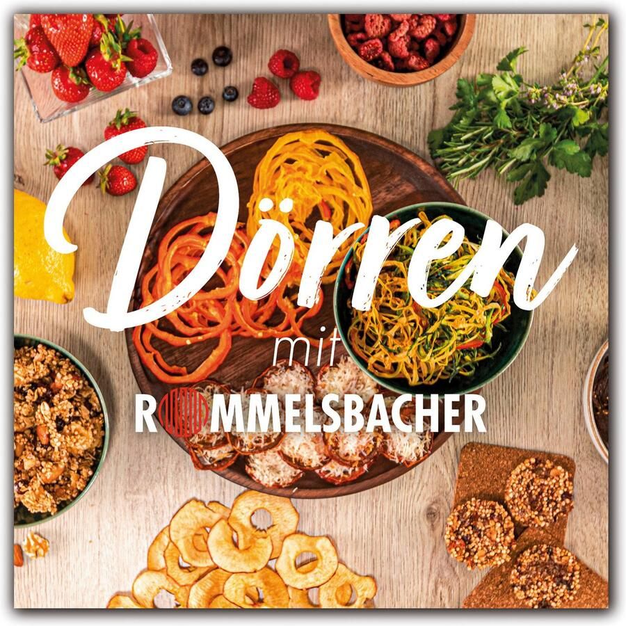 Rommelsbacher Voedseldroger DA 1050 – 9 trays – 700W – Instelbare temperatuur & timer – Inclusief fijnmazig rooster & fruitrolvel – BPA-vrij – Voor fruit groenten kruiden & vlees