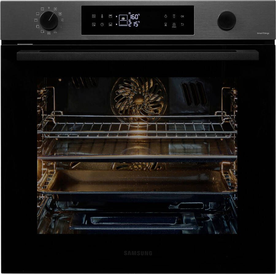 Samsung Inbouw pyrolyse oven NV7B44503DB Dual Cook – Eén oven. Twee kookruimtes. Maximale flexibiliteit.