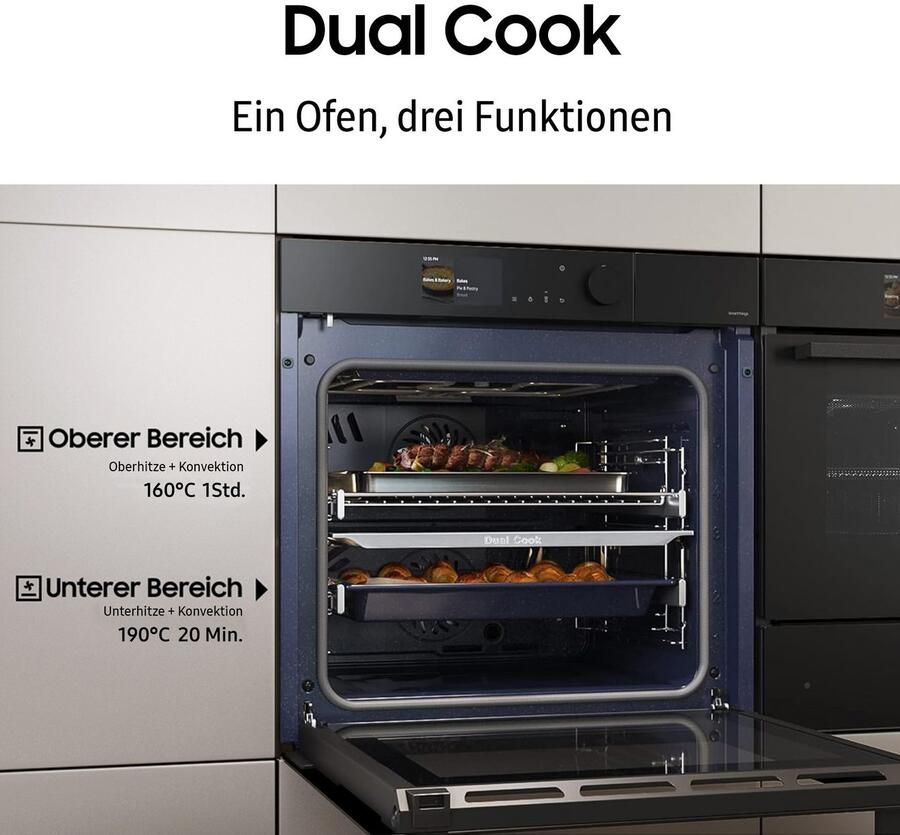 Samsung Inbouw pyrolyse oven NV7B44503DB Dual Cook – 1 Oven. Twee kookruimtes. Max. flexibiliteit. In matte optiek. - Foto 13
