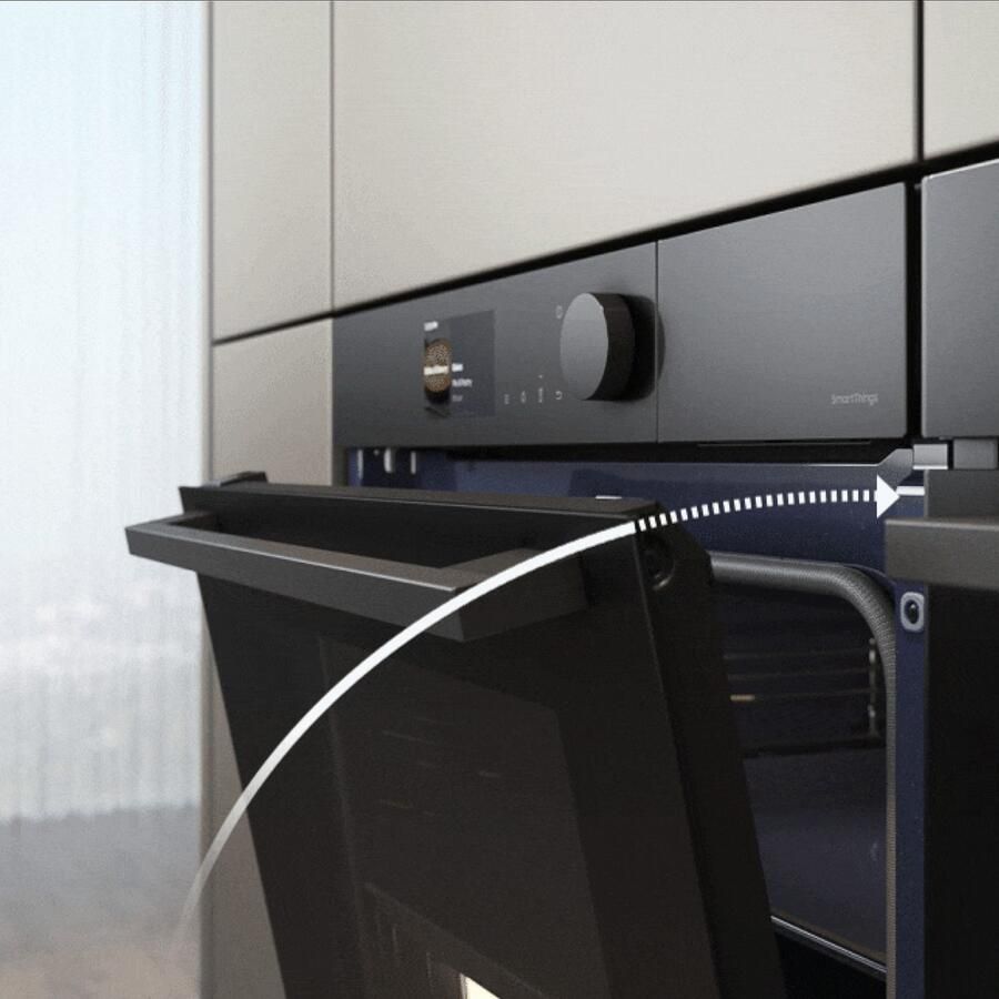 Samsung Inbouw pyrolyse oven NV7B5775XDK Dual Cook Flex – Eén oven. Twee kookruimtes. Flexibele deur.