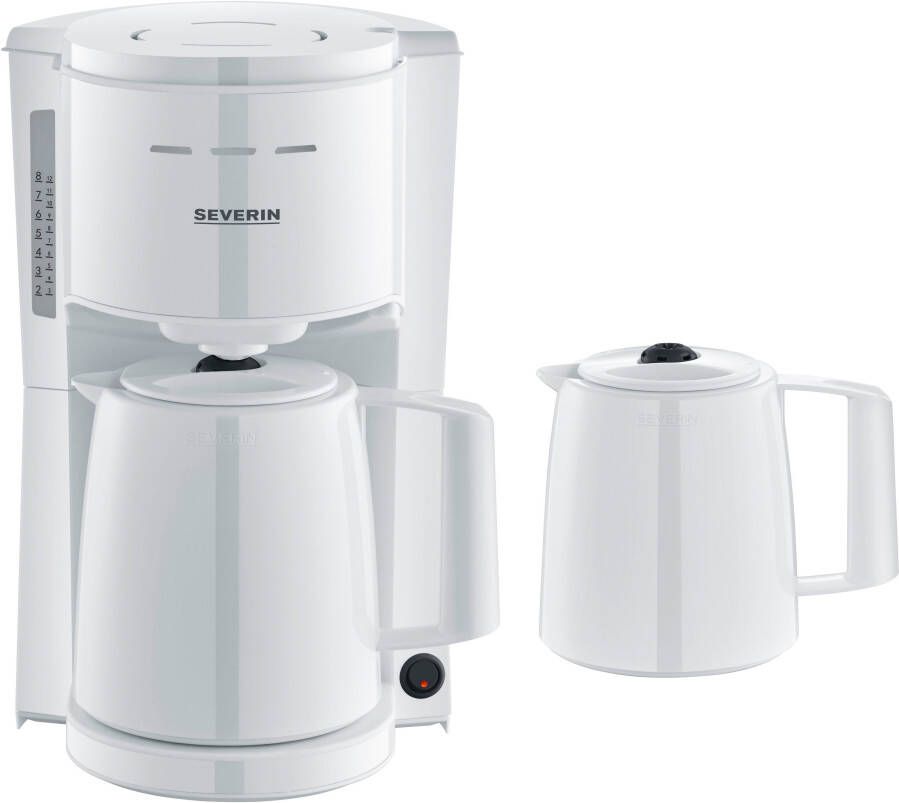 Severin Filterkoffieapparaat KA 9309 met 2 thermoskannen 1 l twee thermoskannen voor dubbele koffieplezier