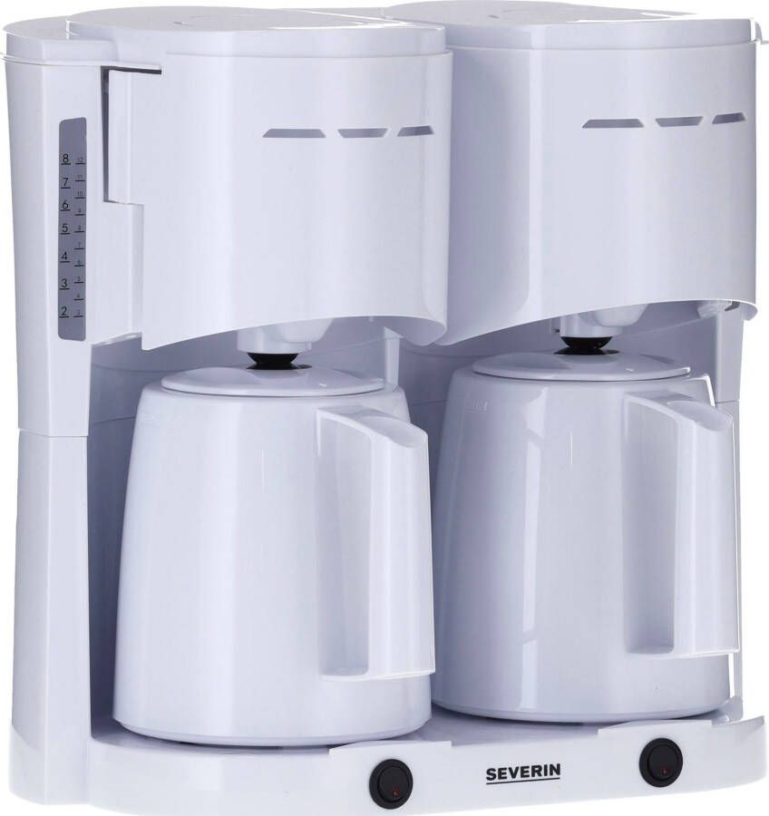 Severin Filterkoffieapparaat KA 9314 Duo filter koffiezetapparaat met 2 thermoskannen 1 l - Foto 12