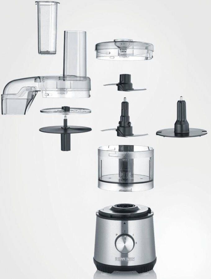 Severin KM 3865 Keukenmachine Mini Hakmolen Zilver