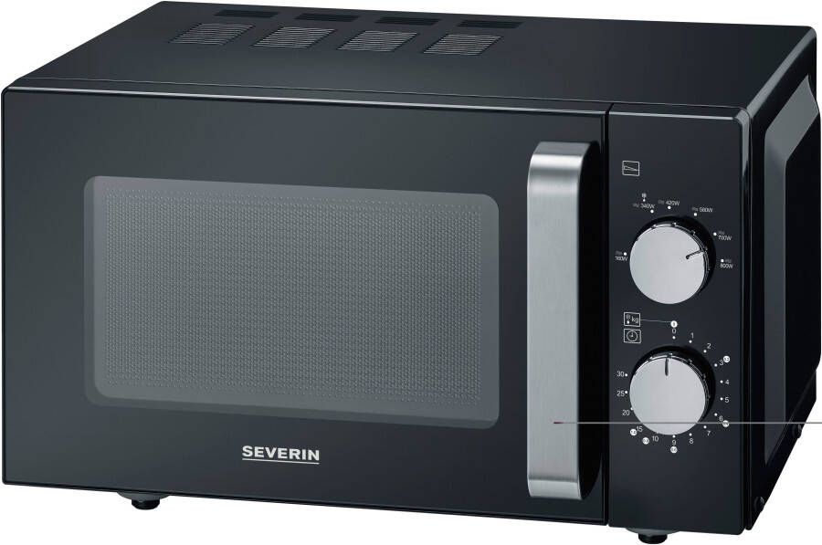 Severin MW 7761 Solo Magnetron vrijstaand geen draaiplateau meer ruimte makkelijk schoonmaken zwart - Foto 2