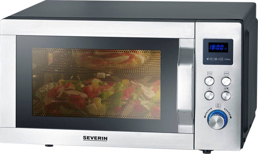 Severin MW 7777 Combi-magnetron vrijstaand -25L met vlakke keramische bodem zonder draaiplateau RVS- 230 °C - Foto 13