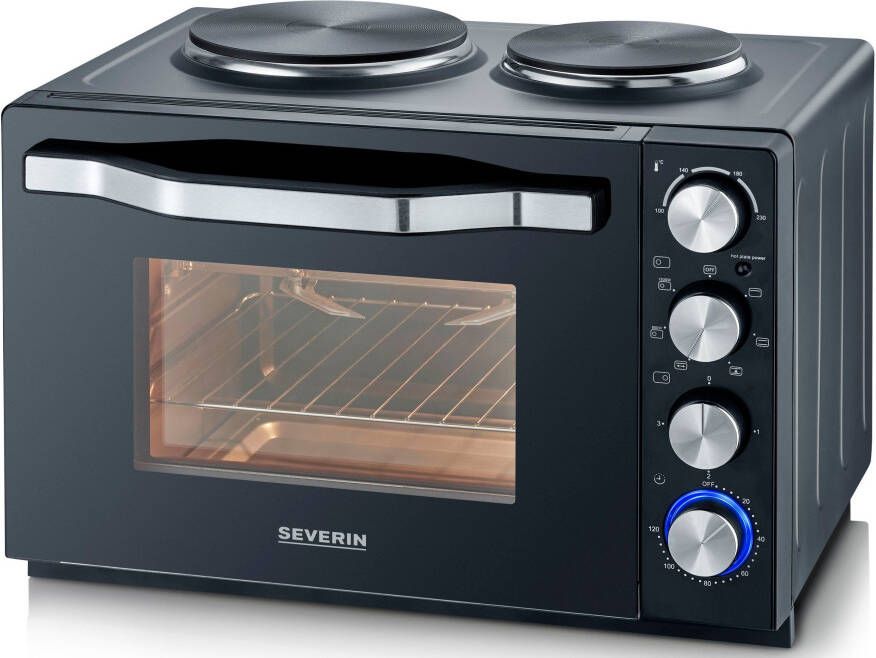Severin TO 2074 Bak- en broodrooster oven met kookplaten Zwart - Foto 9