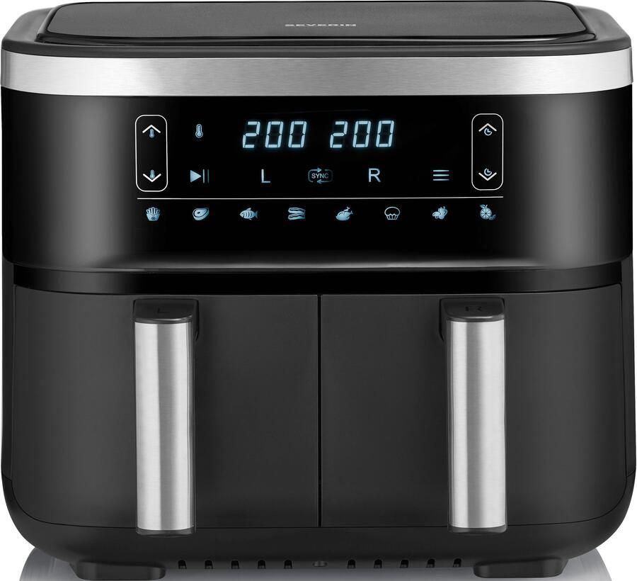 Severin FR 2453 Heteluchtfriteuse XXL 2x 3.8 Liter tot 1.3 kg friet - Foto 15