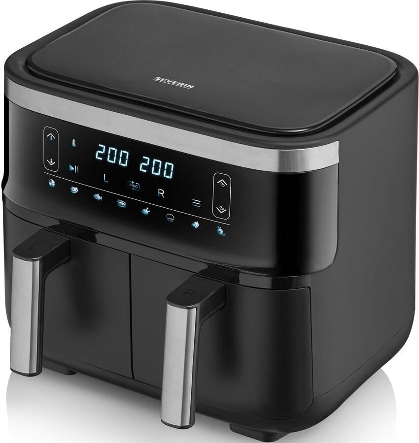 Severin FR 2453 Heteluchtfriteuse XXL 2x 3.8 Liter tot 1.3 kg friet - Foto 6