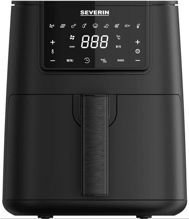 Severin FR 2461 Heteluchtfriteuse ca. 1300W 4L hetelucht technologie voor gezondheidsbewust koken touchscreen 8 automatische programma's Shake Functie PTFE vrij - Foto 9