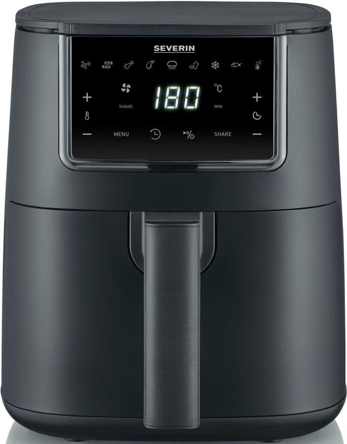 Severin FR 2461 Heteluchtfriteuse ca. 1300W 4L hetelucht technologie voor gezondheidsbewust koken touchscreen 8 automatische programma's Shake Functie PTFE vrij - Foto 6