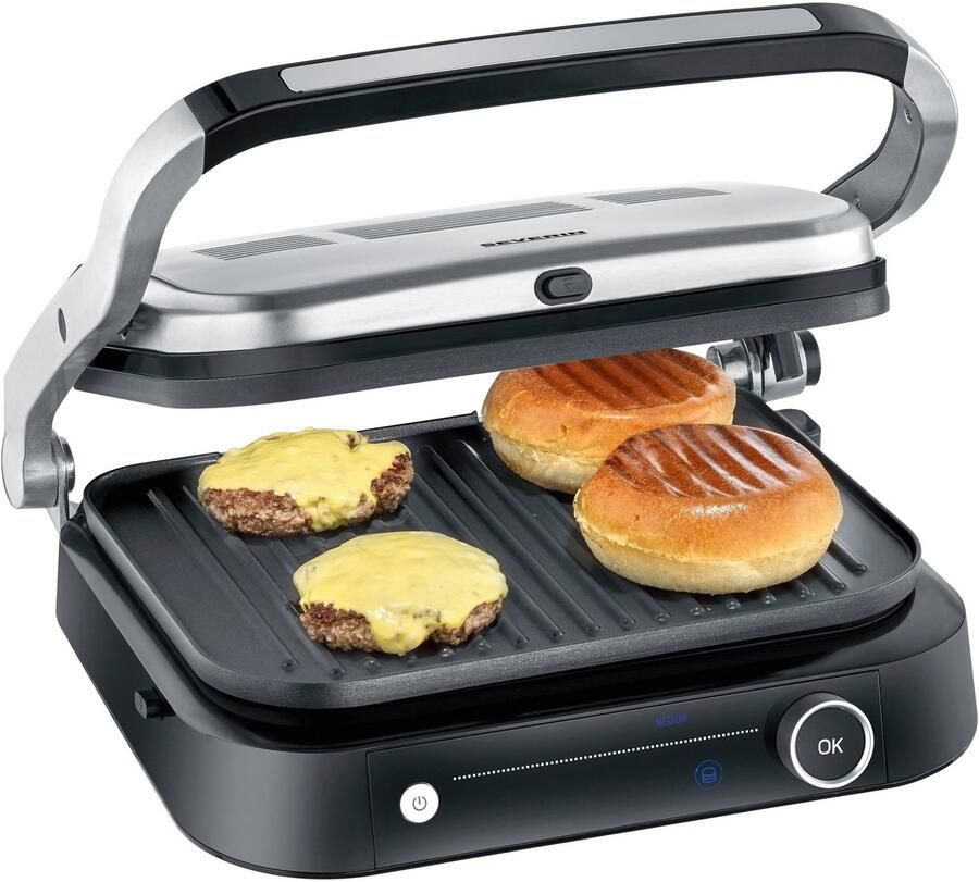 Severin KG2395 Contactgrill SEVINI Pro 7 Automatische programma's ILAG non stick coating tot 230 °C - Foto 6