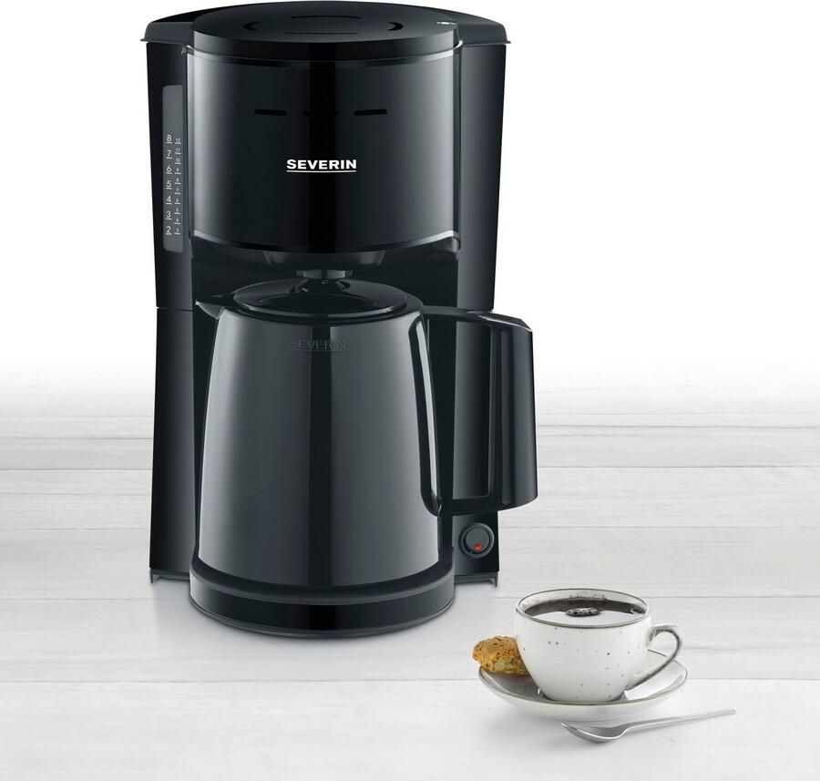 Severin KA 9306 Filterkoffiezetapparaat 1 l Gemalen koffie 1000 W Zwart - Foto 3