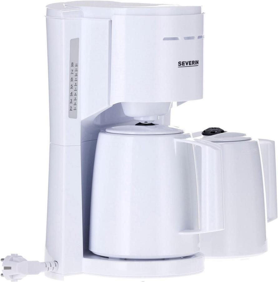 Severin Filterkoffieapparaat KA 9309 met 2 thermoskannen 1 l twee thermoskannen voor dubbele koffieplezier