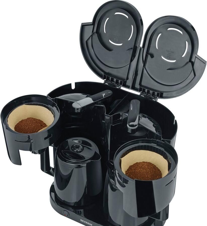 Severin Duo Koffiezetapparaat 2x 8 Koppen KA 9315 zwart 16 - Foto 7