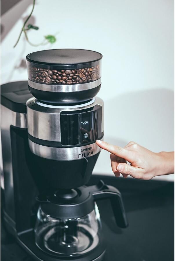 Severin Koffiezetapparaat met bonenmaler KA 4852 FILKA (2e generatie) Filterkoffie-volautomaat 1 l - Foto 3