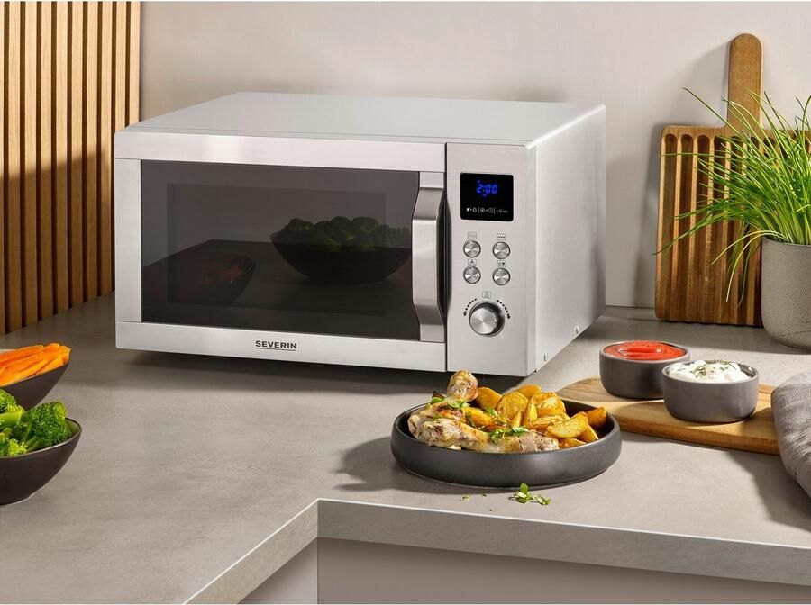 Severin MW 7918 magnetron Zilver Combinatiemagnetron Aanrecht 25 l 900 W - Foto 5