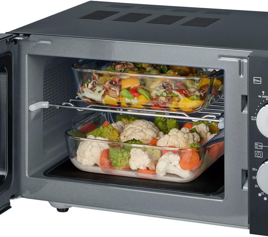 Severin MW 7762 Vrijstaande Solo Magnetron met grill Keramische bodem Zwart - Foto 5