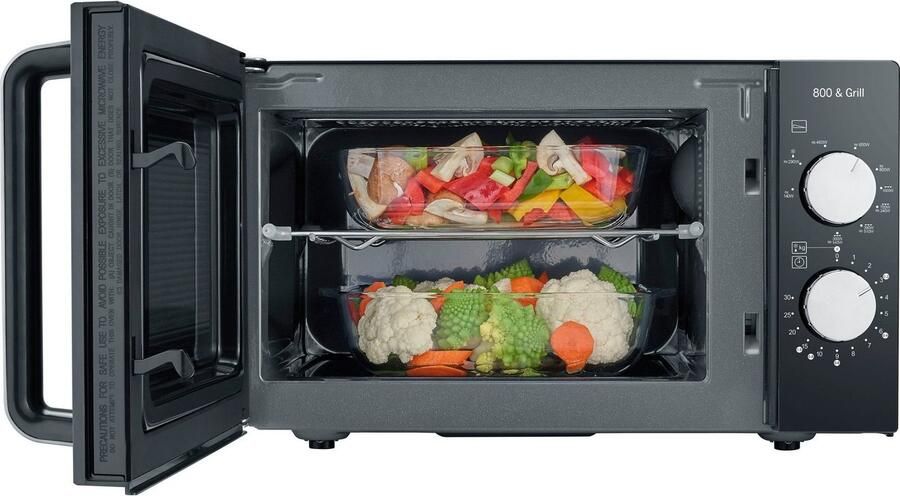 Severin MW 7762 Vrijstaande Solo Magnetron met grill Keramische bodem Zwart - Foto 8