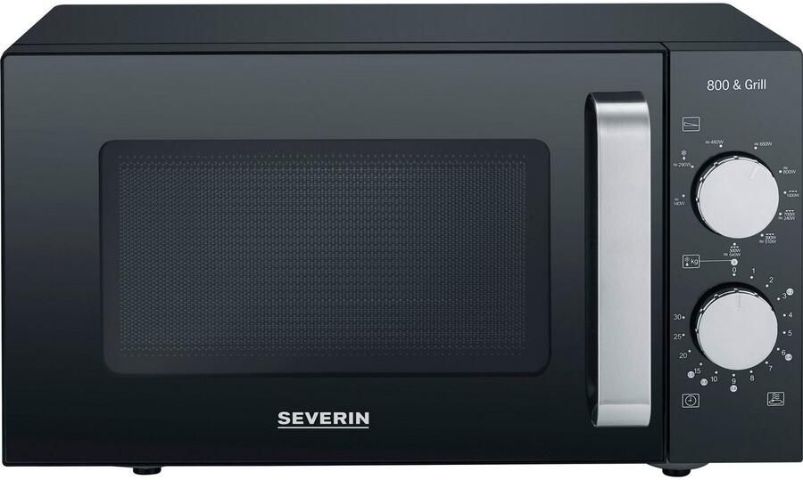 Severin MW 7762 Vrijstaande Solo Magnetron met grill Keramische bodem Zwart - Foto 6