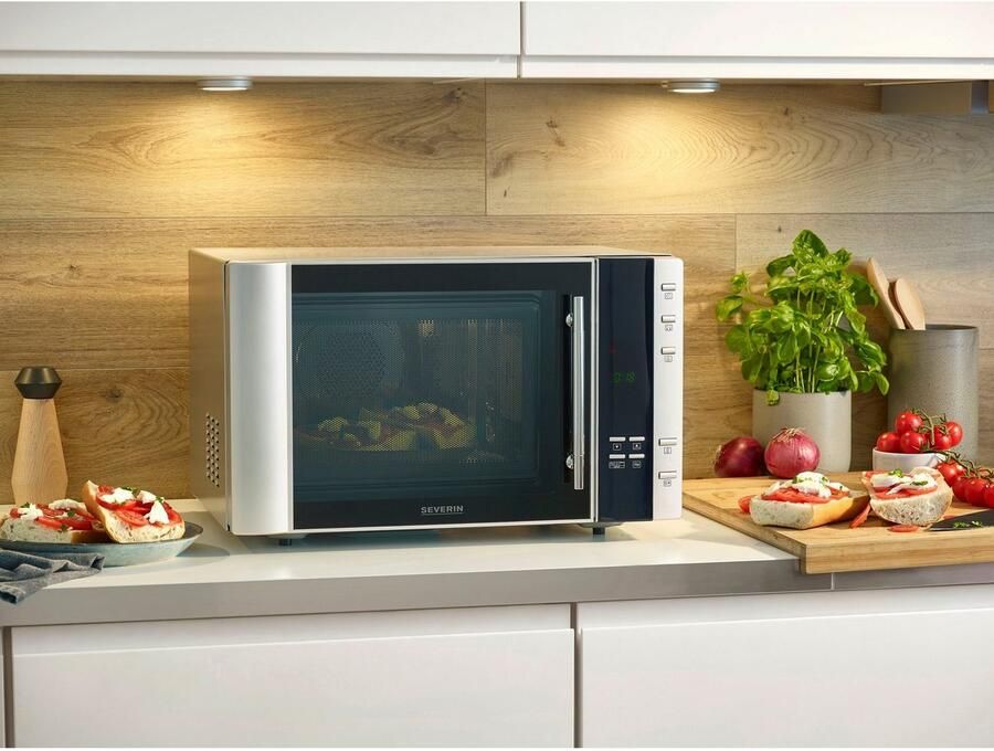 Severin MW 7775 vrijstaande combi magnetron met grill 30 L zwart roestvrijstaal - Foto 4