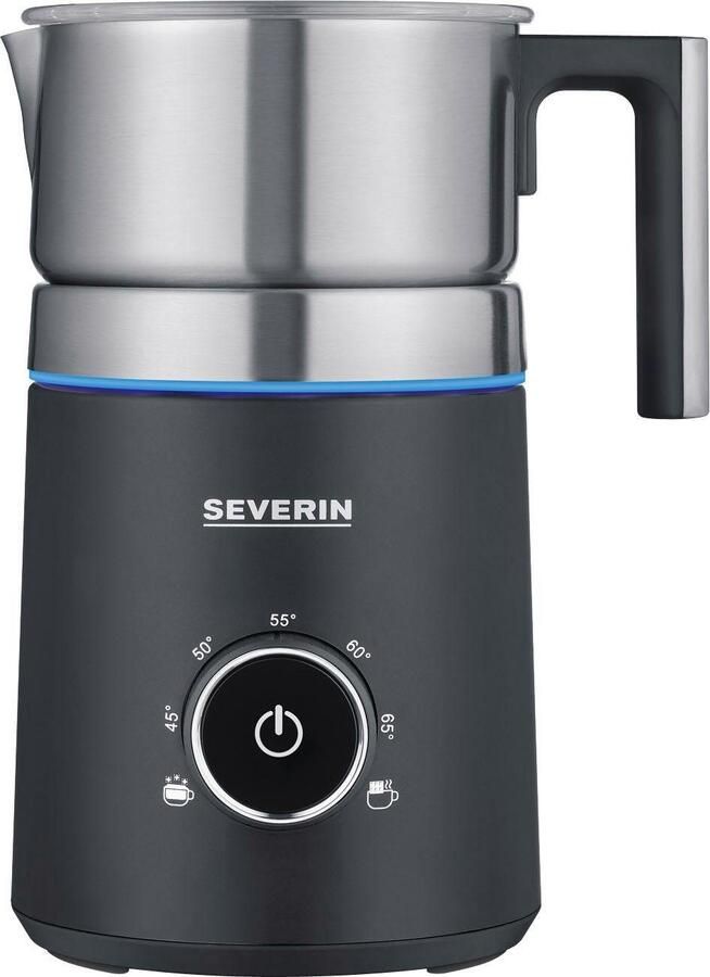 Severin SM 3586 Melkopschuimer met inductietechniek PFAS-vrij Vaatwasserbestendige RVS melkkan van 700ml 3 programma's zilver zwart - Foto 7