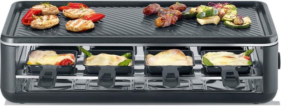 Severin RG 2365 Black Line gourmetstel PFAS vrije baklaag 8 personen temperatuurinstelling vaatwasserbestendig 8 pannetjes met parkeerfunctie - Foto 7