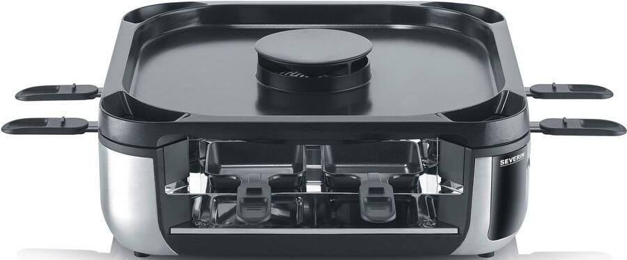 Severin RG 2379 SEVENTO rook- en geurloze raclette gourmet downdraft technologie 8 personen 1900 W Zwart Zilver - Foto 9