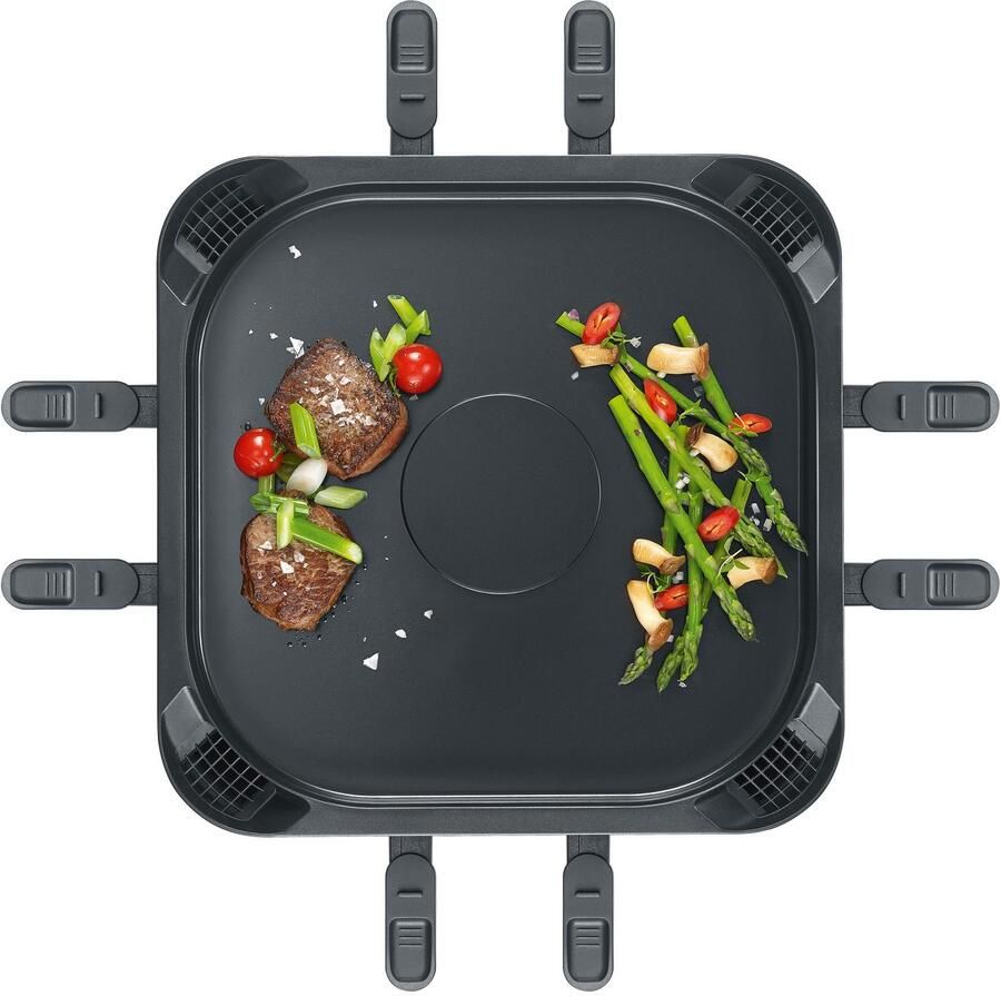 Severin RG 2379 SEVENTO rook- en geurloze raclette gourmet downdraft technologie 8 personen 1900 W Zwart Zilver - Foto 4