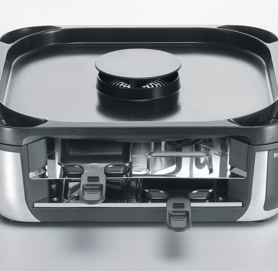 Severin RG 2379 SEVENTO rook- en geurloze raclette gourmet downdraft technologie 8 personen 1900 W Zwart Zilver - Foto 5