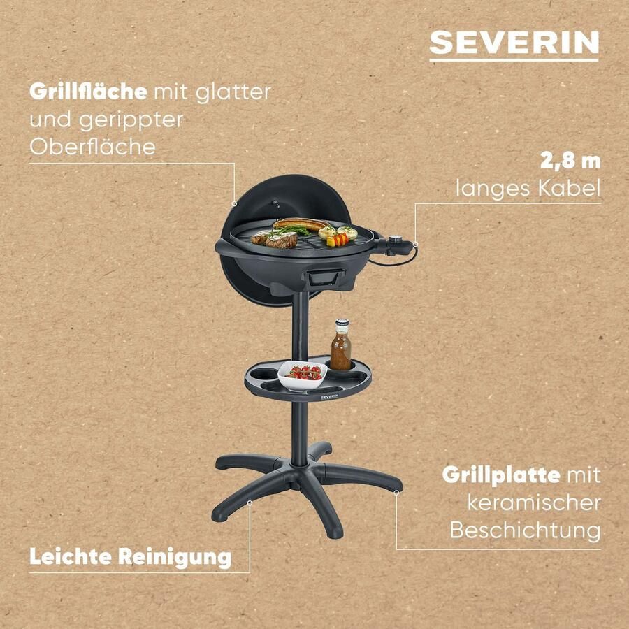 Severin Staande barbecue PG 8541 Elektrische grill met kap - Foto 2