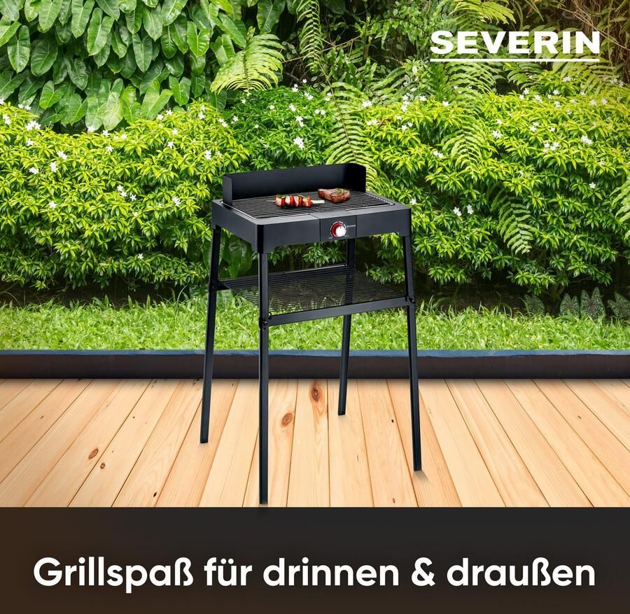 Severin Staande barbecue PG 8566 Elektrische grill met grillrooster als staande- of tafelgrill bruikbaar - Foto 3