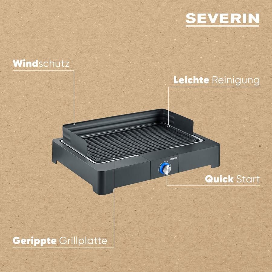 Severin Tafelgrill PG 8567 Elektrische grill met plaat - Foto 2