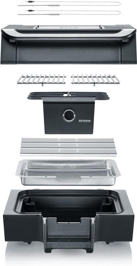 Severin Tafelgrill SEVO GT PG 8106 BoostZone 500 °C voor perfecte brandings geïntegreerde kernthermometer - Foto 3