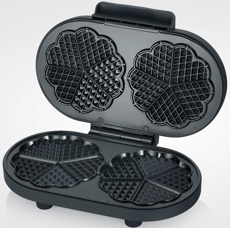 Severin WA 2118 Duo Wafelijzer Black Line ca. 1.200W PFAS-vrije coating op de bakplaten stijlvol en mat design - Foto 2