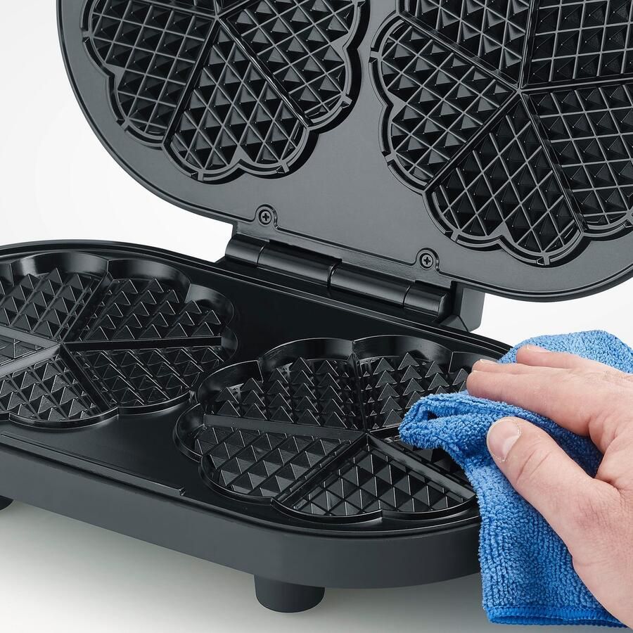 Severin WA 2118 Duo Wafelijzer Black Line ca. 1.200W PFAS-vrije coating op de bakplaten stijlvol en mat design