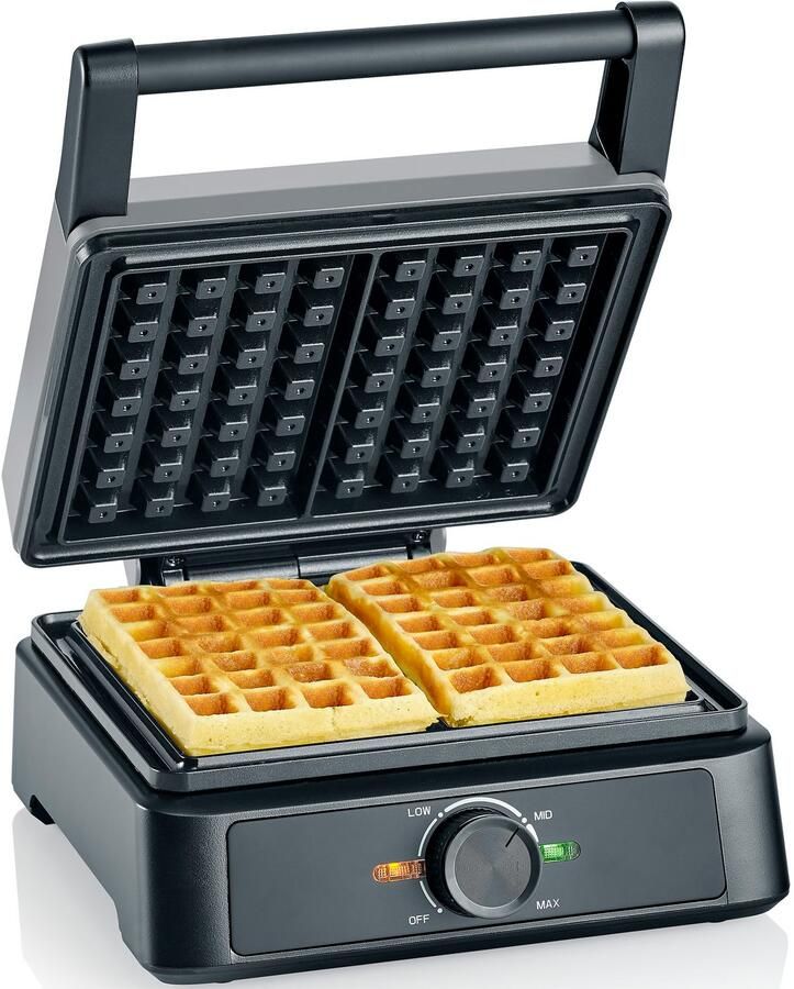 Severin WA 2125 Belgisch wafelijzer ca. 1.600 W PFAS-vrije keramische coating van de bakplaten wafels in minder dan 3 minuten - Foto 5