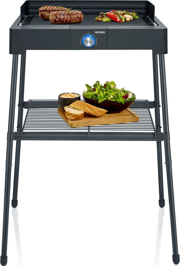 Severin Staande barbecue PG 8568 Elektrische grill met grillplaat als staande- of tafelgrill bruikbaar