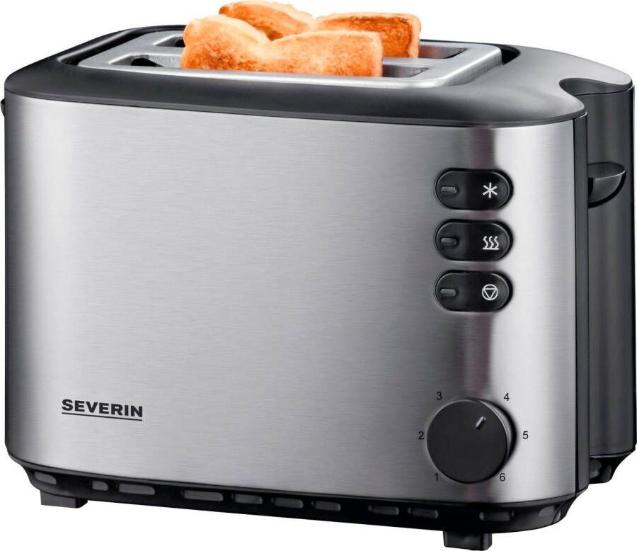 Severin Toaster AT 2514 inclusief boterhamcentrering geïntegreerde opzethouder voor broodjes - Foto 2