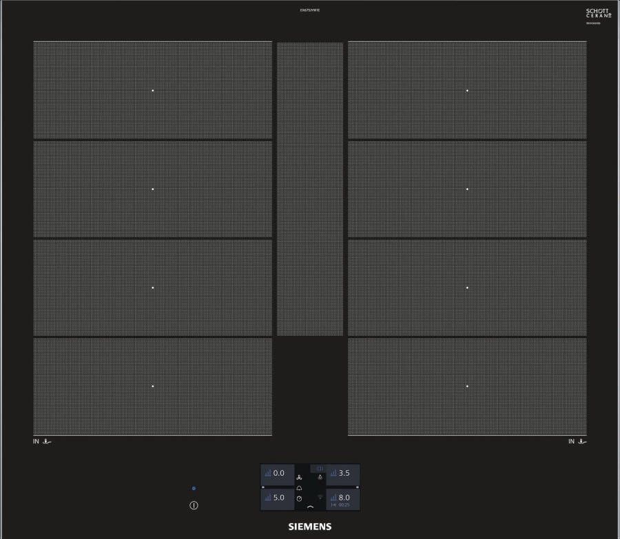 SIEMENS Flex inductiekookplaat van SCHOTTCERAN EX675JYW1E met cookconnect-systeem - Foto 2
