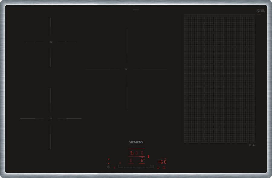 Siemens iQ700 EX845HVC1E kookplaat Zwart Ingebouwd 80 cm 5 zone(s)