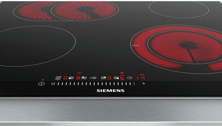SIEMENS Elektrische kookplaat van SCHOTT CERAN ET675FNP1E Optimale warmteverdeling dankzij inschakelbare braadzone & timerfunctie - Foto 6